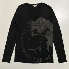 DIESEL 長袖Tシャツ Vネック ブレイブマン スパンコール y2k M