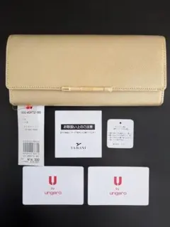 ungaro ゴールド 長財布 牛革　日本製　ウンガロのサムネイル