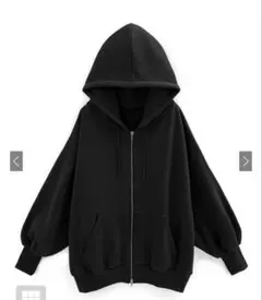 grl スウェットオーバーサイズジップパーカー ［pm619a］ブラック
