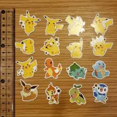 ポケモンPOKEMON　フレークシール　16種類×1セット