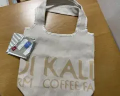 【美品】カルディ　福袋　2026 バッグ　食品福袋　もへじ　てぬぐい　ベージュ