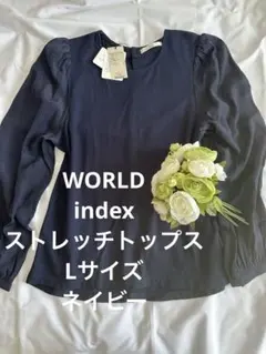 ネイビー パフスリーブ シャツのサムネイル