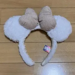 ディズニー　カチューシャ　ミニーマウス　ホワイト　40周年