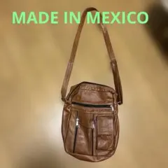 本革 ブラウン ショルダーバッグ　メキシコ産