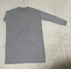 earth music&ecologyニットワンピース長袖 グレー Ｆサイズ