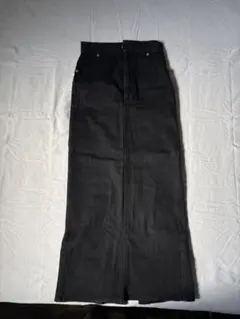 louren ブラック デニム ロング タイトスカート