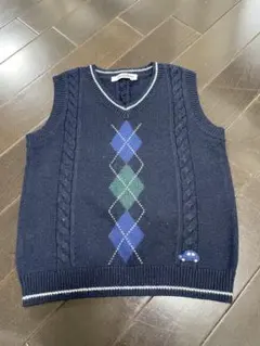 familiar アーガイル柄 ニットベスト
