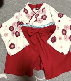 PUFF 2 KIDS 80サイズ　ベビー袴ロンパース　お食い初め　花柄　着物