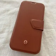 iPhone14pro ケース 手帳型 カード収納 全面保護 ブラウン