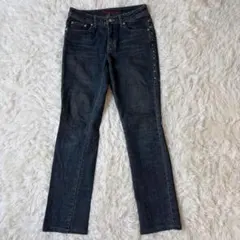 Luxury Jeans　サイドビジューデニム64-91　ダークブルー◆A819