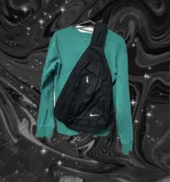 白タグ 90s Nike ワンショルダーバッグ ブラック Y2K テック