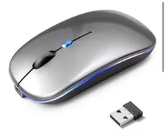 ワイヤレスマウス 薄型 無線 静音 Type-C 充電式
