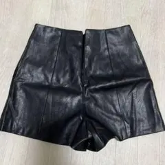 GRL レザーショートパンツ