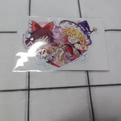 東方 DAISOコラボ 博麗霊夢 霧雨魔理沙 ダイカットステッカー シークレット