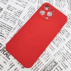iPhone 14ProMax シリコンケース [01] レッド
