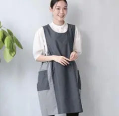 ストライプポケット付きエプロン