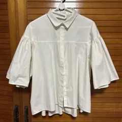 AMERICAN HOLIC ホワイト五分袖シャツ M