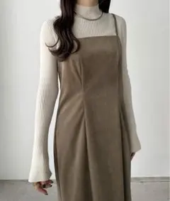 callautia ベロア調Iラインキャミワンピース