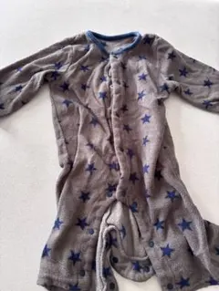 星柄と無地ロンパースセット