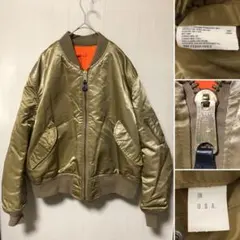 USA製 90s CORINTH コリンス MA-1 フライトジャケット 金Lのサムネイル