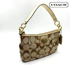 ◆在庫処分◆COACH ハンドバッグ シグネチャー キャンバス ハート柄