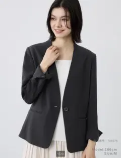 PLST 2025SSトリアセブレンドカラーレスジャケット　XL