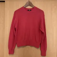 UNIQLO プレミアムラムウール クルーネックセーター【S】ピンク