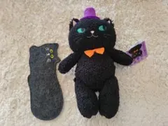 KALDI　カルディ　 ハロウィン　ネコぬいぐるみ　黒ネコペンケース　黒猫　ねこ