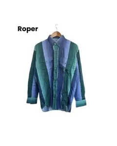 ★ Roper ローパー　USA製　グラデーション　ストライプ　長袖　シャツのサムネイル