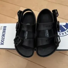 【新品】ビルケンシュトック　キッズ サンダル ブラック　16.5センチのサムネイル