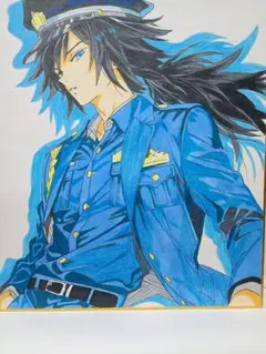 鬼滅の刃 冨岡義勇 手描きイラスト 色紙サイズ 原画 ファンアート