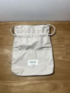 beautiful people 巾着ショルダーバッグ