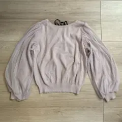 INGNI バックリボン☆チュールバルーンスリーブ ニットセーター
