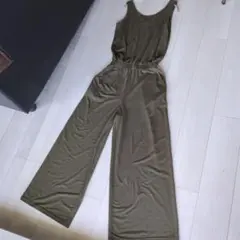 サロペット カーキ