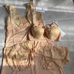 4点セットTriumphレッドレーベルブラ(C70)ショーツ&スリップ〜オレンジ