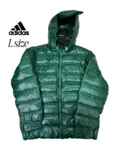 90s 希少　美品　adidas 緑 Lサイズ ダウンジャケット　フェザー