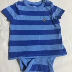 Gap ベビー ロンパース ボーダー くま 60cm