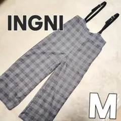 INGNI チェック柄 サロペット Mサイズ