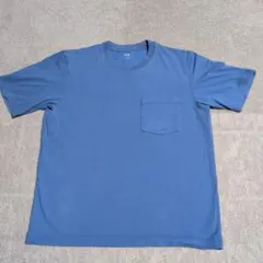 ♦UNIQLO 【Ｓ】AIRism ブルー半袖 Tシャツ