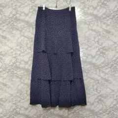 MilaOwen ティアードロングスカート ハートドット柄 フレアスカート 1