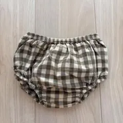 organiczoo オリーブ ギンガムチェック　ブルマ　6-12m