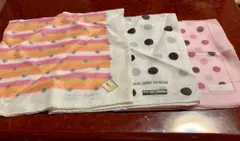 イヴサンローラン　ジュンコシマダ他　3枚水玉模様ハンカチセット