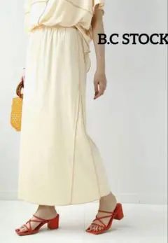 新品 ベーセーストック ナロースカート リブメローロングスカート イエナ