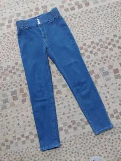 SHEENダークブルー スキニーデニム ゴムウエスト L