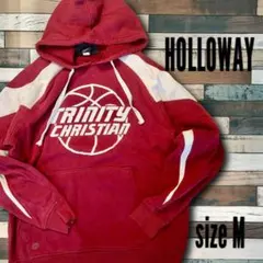 【古着】HOLLOWAY TrinityChristian パーカーM ボルドーのサムネイル