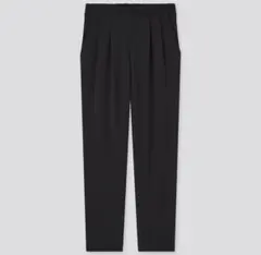 UNIQLO ユニクロ クレープジャージーテーパードパンツ 丈長め 黒