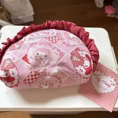 My Melody ポーチ フリル ハートチャーム