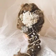 即ご購入OK!ヘッドドレス～水引アレンジ ホワイト卒業式 成人式