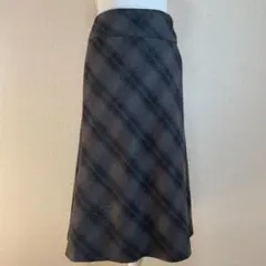 23区 チェック スカート 44 日本製 オンワード樫山 大きいサイズ 秋冬