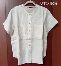 FREDY REPIT フレディレピ リネン100% バンドカラーシャツ 半袖のサムネイル